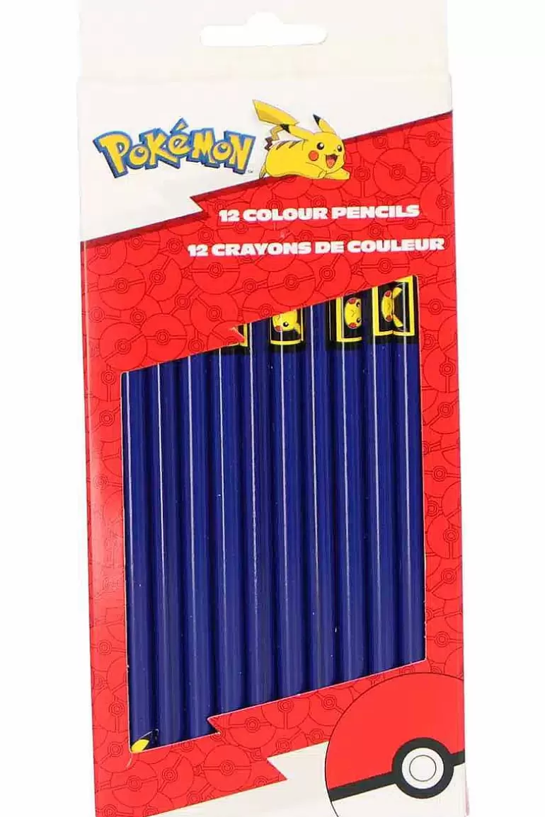Pocket Monster Pokémon Skoleudstyr-12 Bla Blyanter Med Pikachu