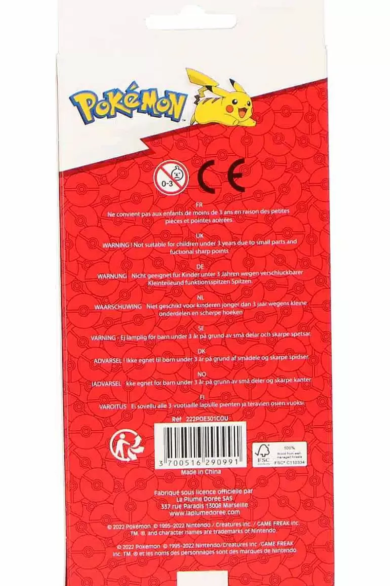 Pocket Monster Pokémon Skoleudstyr-12 Bla Blyanter Med Pikachu