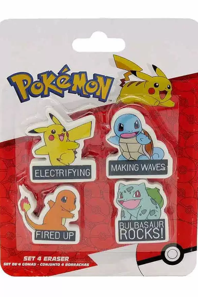 Pocket Monster Pokémon Skoleudstyr-4 Pokemon Starters Viskelaeder