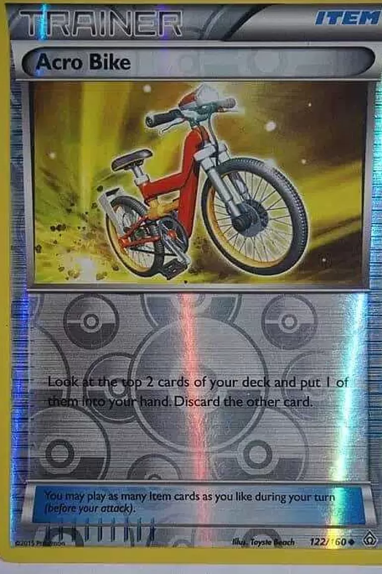 Pocket Monster Pokémon Kort-Acro Bike 122/160 Reverse Holo