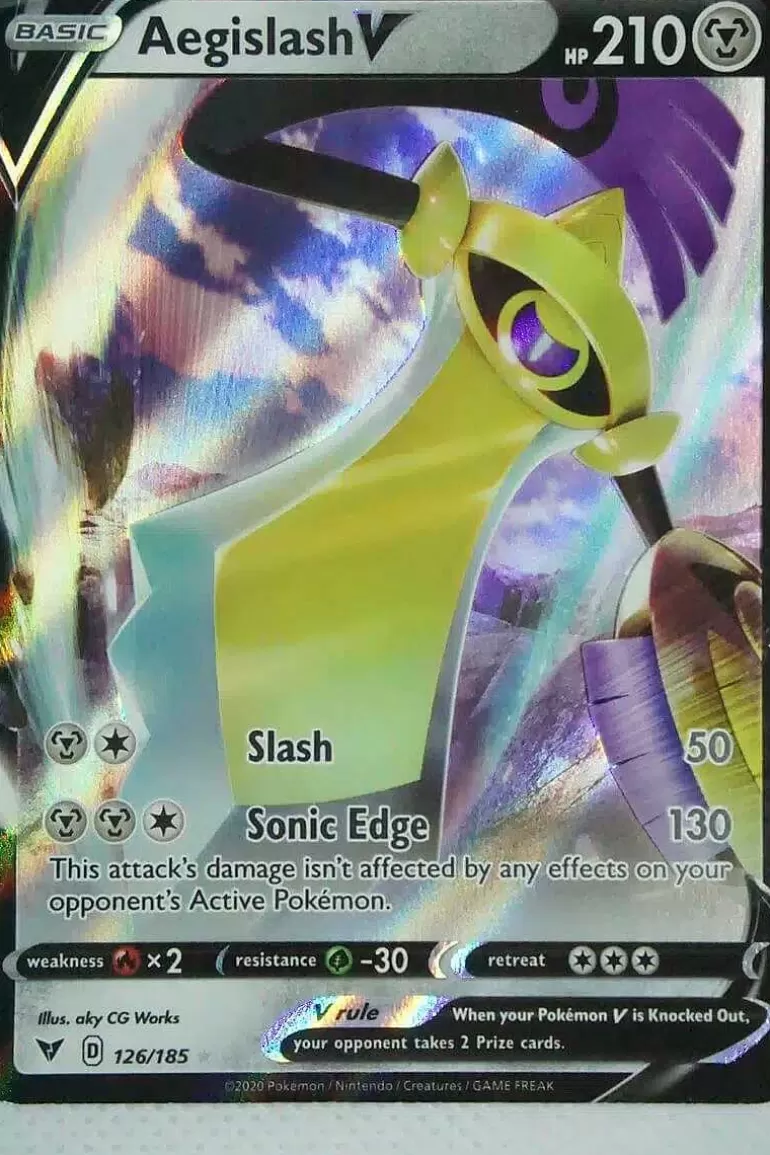 Pocket Monster Pokémon Kort-Aegislash V 126/185