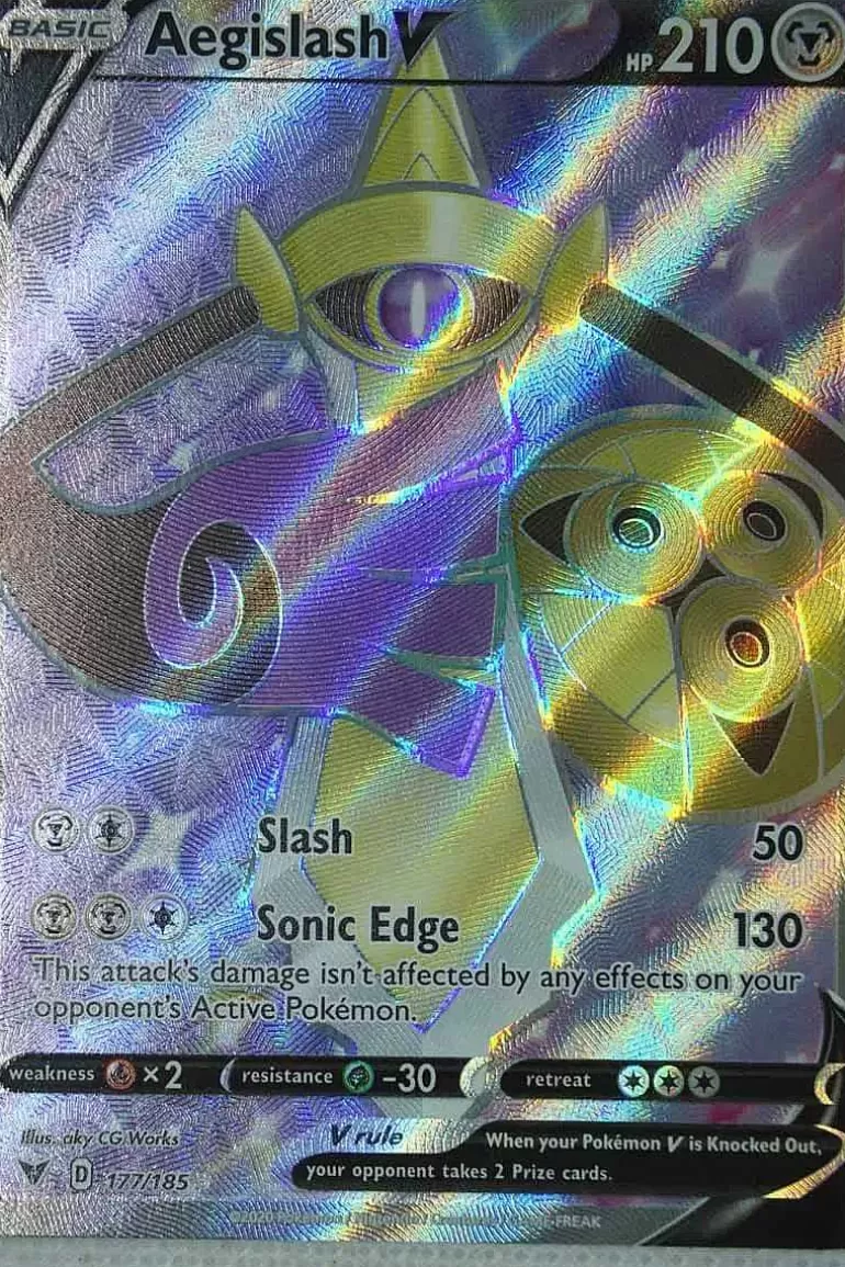 Pocket Monster Pokémon Kort-Aegislash V 177/185 Full Art