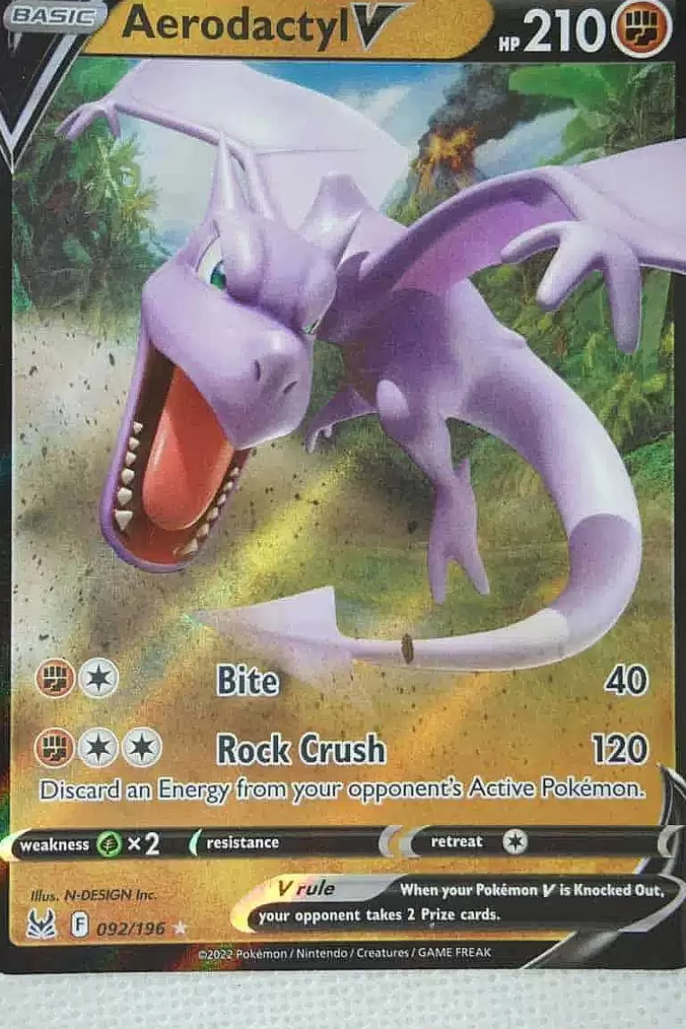 Pocket Monster Pokémon Kort-Aerodactyl V 092/196