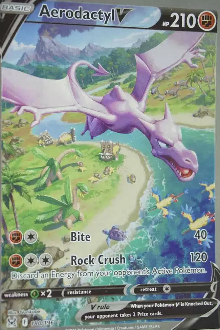 Pocket Monster Pokémon Kort-Aerodactyl V 180/196 Alternate Art