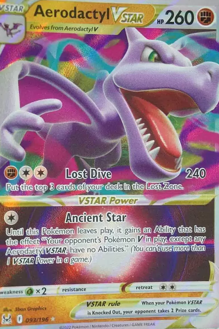 Pocket Monster Pokémon Kort-Aerodactyl Vstar 093/196
