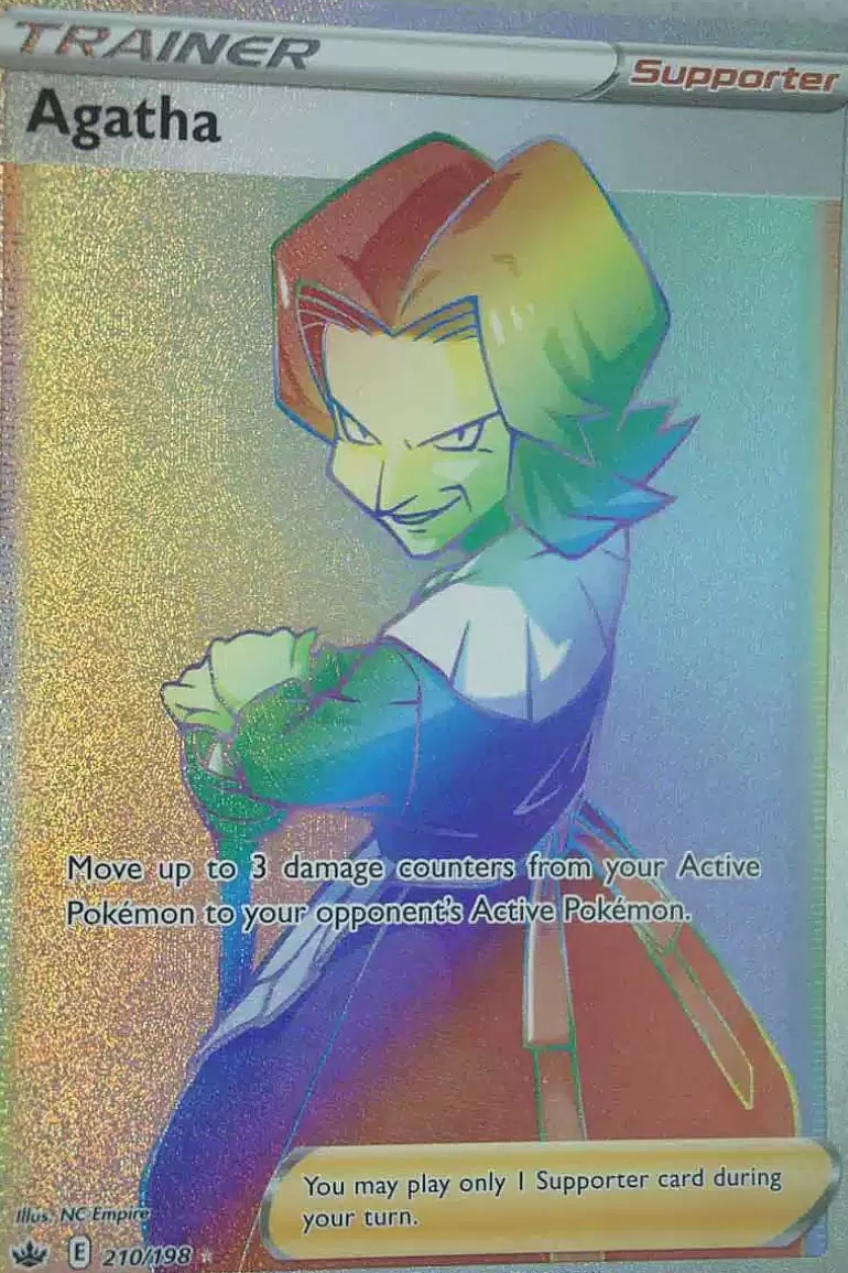 Pocket Monster Pokémon Kort-Agatha 210/198 Hyper Rare