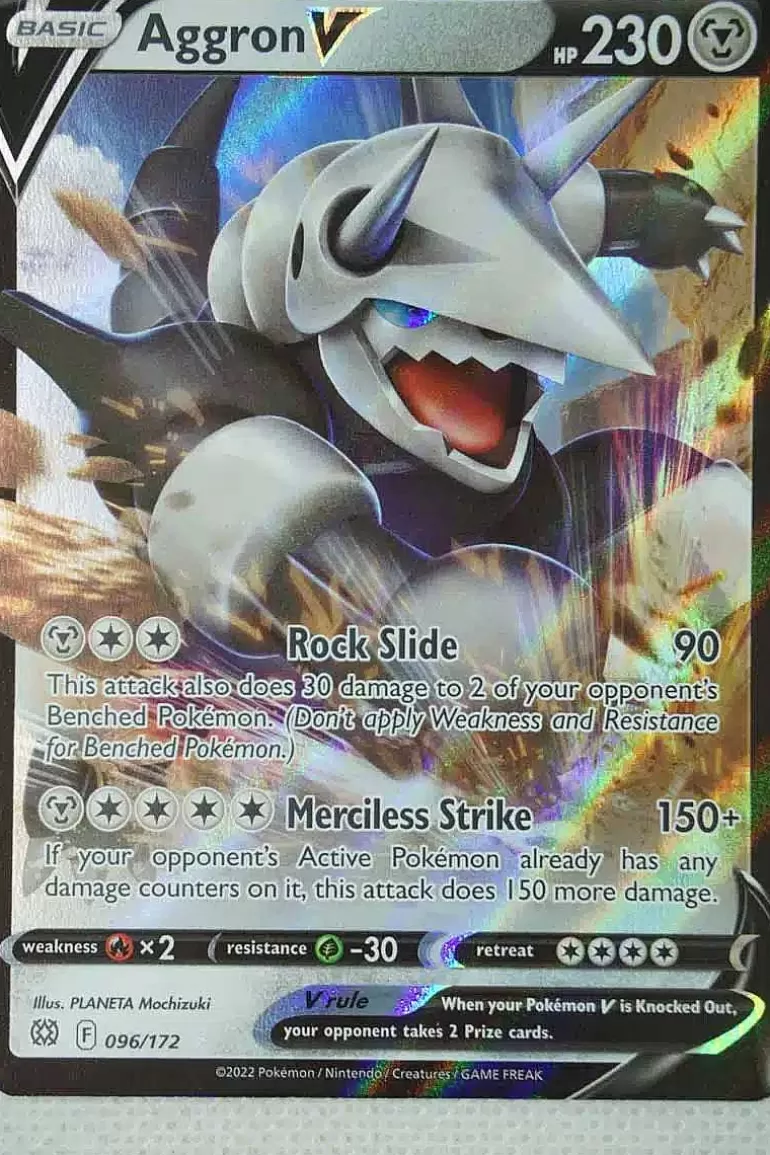 Pocket Monster Pokémon Kort-Aggron V 96/172