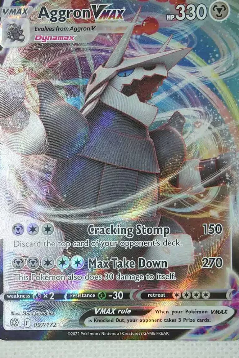 Pocket Monster Pokémon Kort-Aggron Vmax 97/172