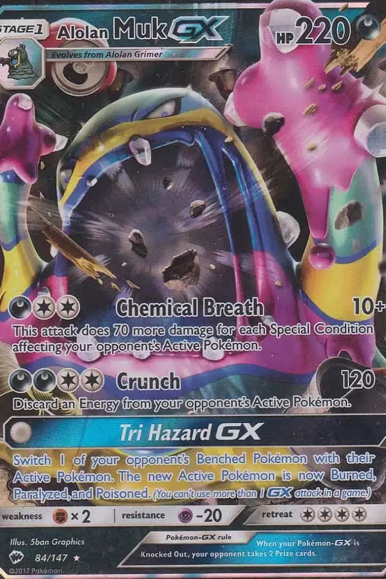 Pocket Monster Pokémon Kort-Alolan Muk Gx 84/147