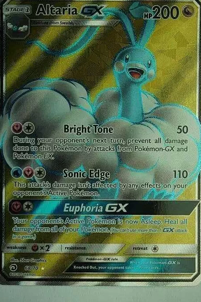 Pocket Monster Pokémon Kort-Altaria Gx 68/70 Full Art