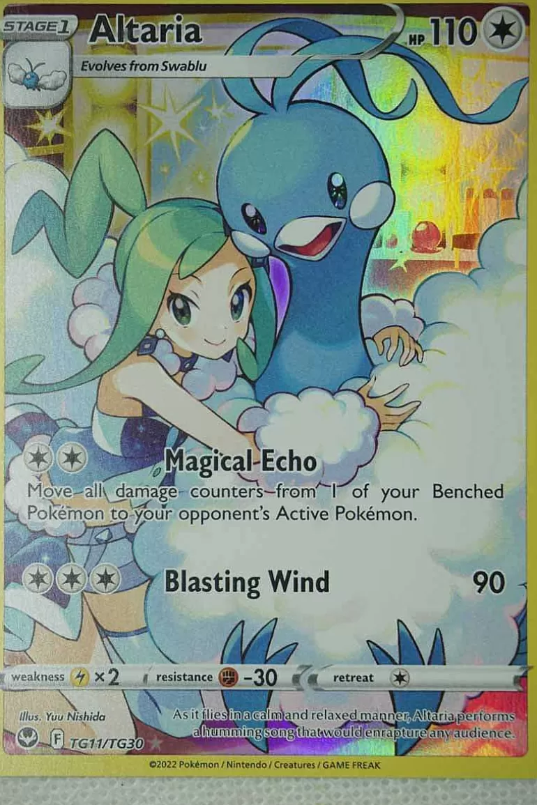 Pocket Monster Pokémon Kort-Altaria Tg11/Tg30 Holo Rare