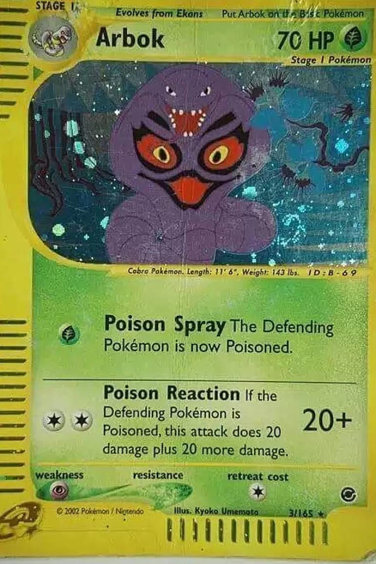 Pocket Monster Pokémon Kort-Arbok 3/165 Holo Rare Obs: Slidt Kort