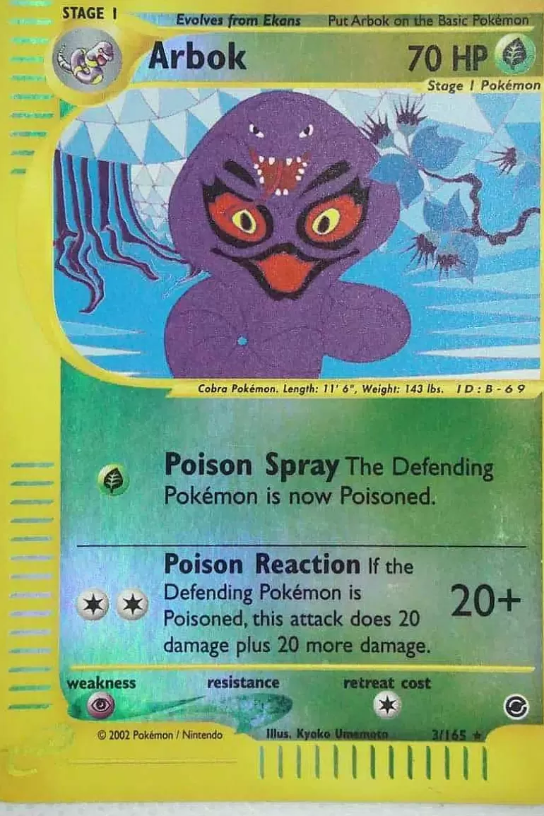 Pocket Monster Pokémon Kort-Arbok 3/165 Rare Reverse Holo