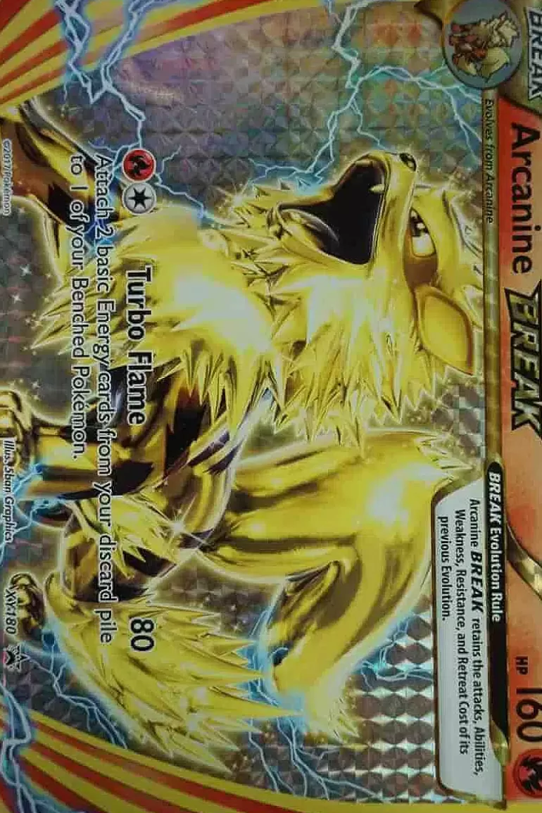 Pocket Monster Pokémon Kort-Arcanine Break Xy180 Stor