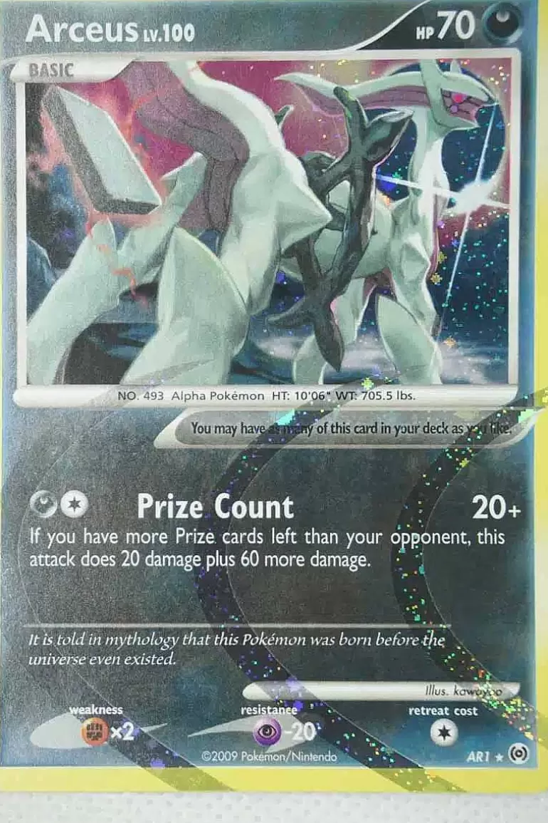 Pocket Monster Pokémon Kort-Arceus Ar1 Holo Rare