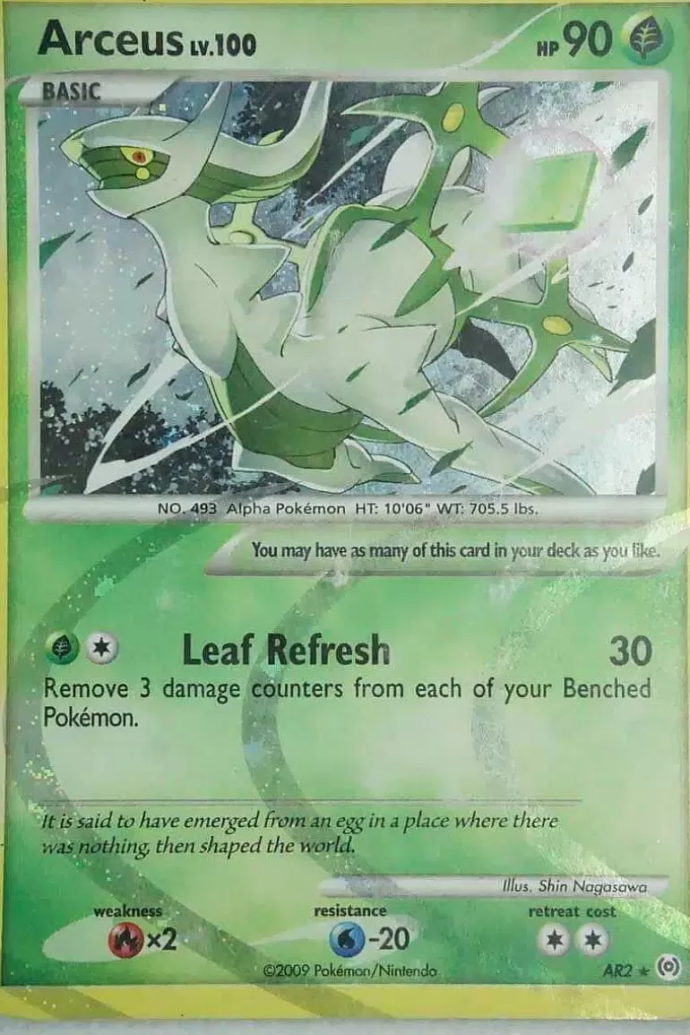 Pocket Monster Pokémon Kort-Arceus Ar2 Holo Rare
