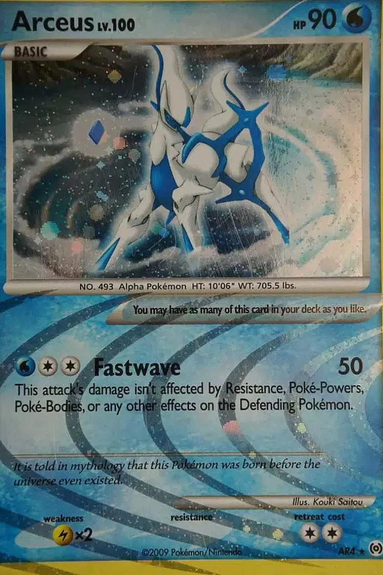 Pocket Monster Pokémon Kort-Arceus Ar4 Holo Rare