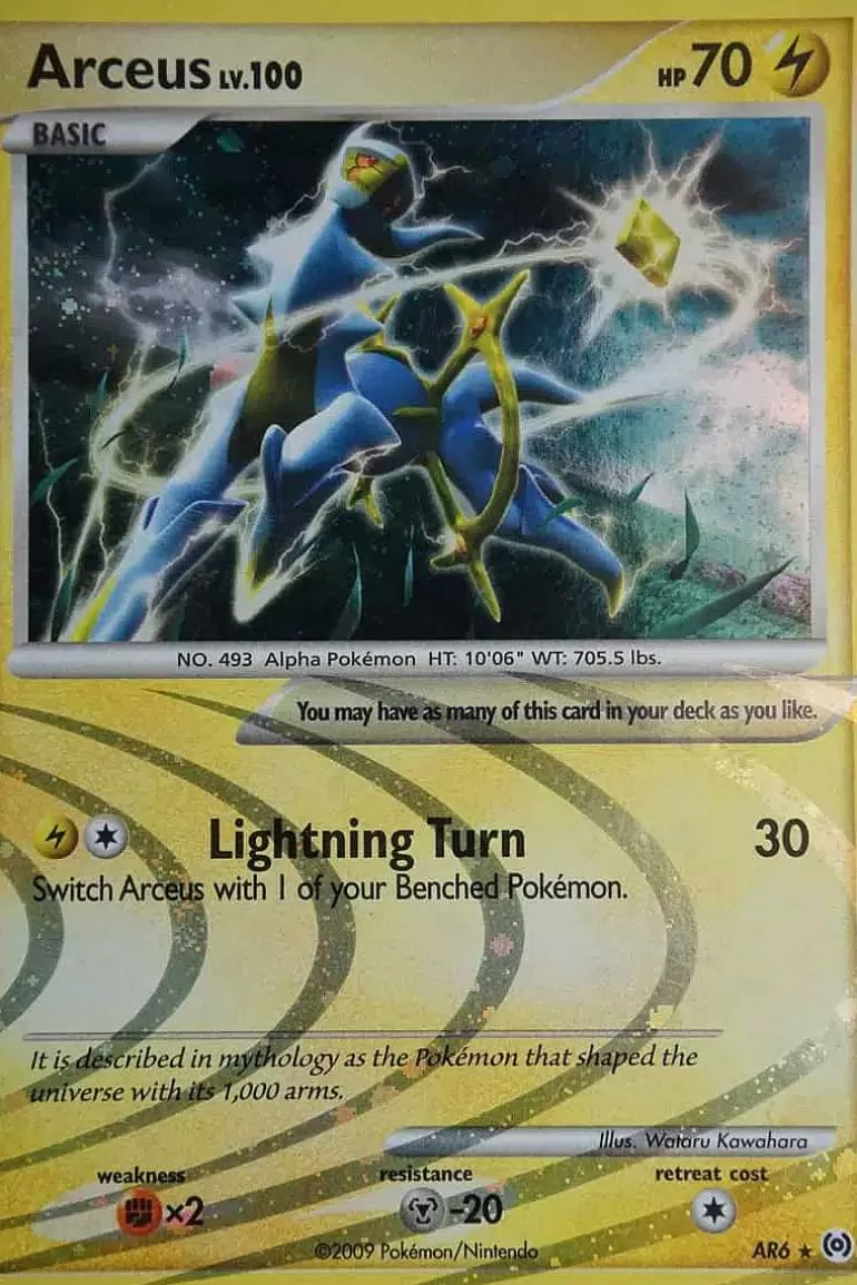 Pocket Monster Pokémon Kort-Arceus Ar6 Holo Rare