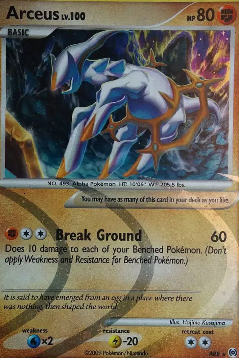 Pocket Monster Pokémon Kort-Arceus Ar8 Holo Rare