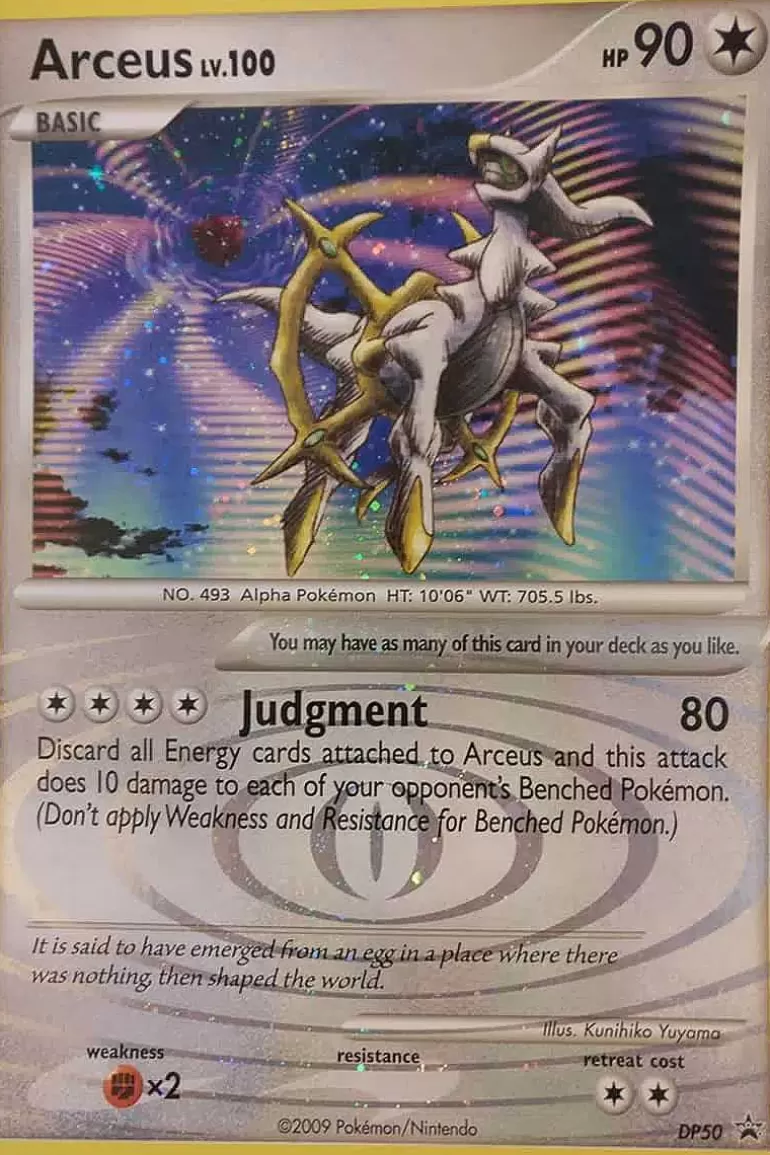 Pocket Monster Pokémon Kort-Arceus Dp50 Stor