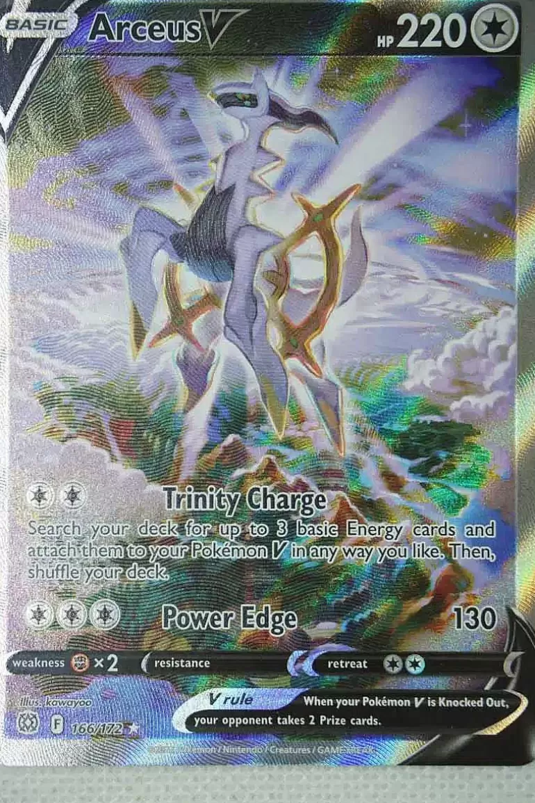 Pocket Monster Pokémon Kort-Arceus V 166/172 Alternate Art