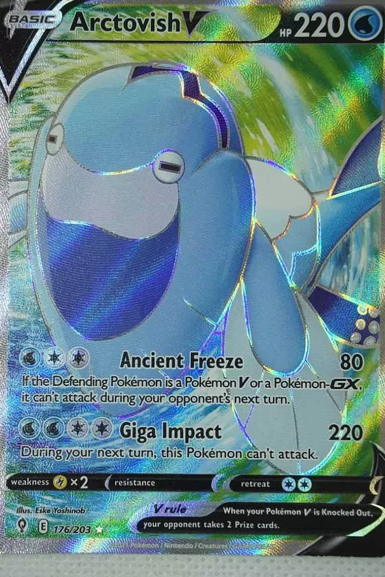 Pocket Monster Pokémon Kort-Arctovish V 176/203 Full Art