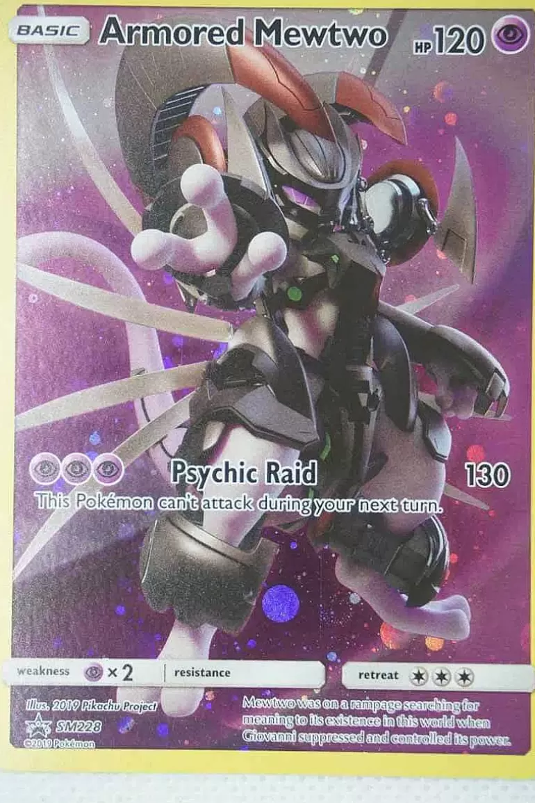 Pocket Monster Pokémon Kort-Armored Mewtwo Sm228 Full Art Promo