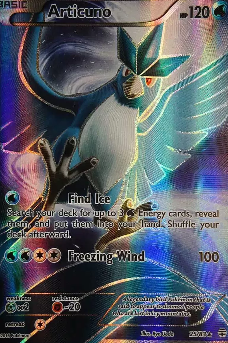 Pocket Monster Pokémon Kort-Articuno 25/83 Full Art