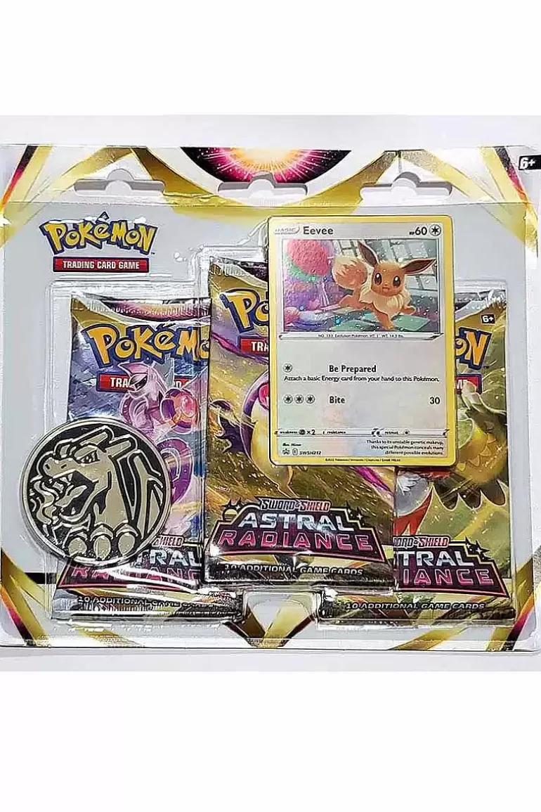 Pocket Monster Pokémon Kort-Astral Radiance Blisterpakke Med Eevee Og 3 Boosterpakker