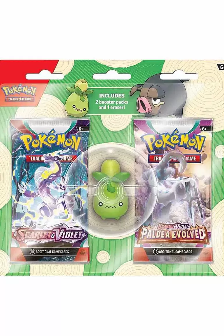 Pocket Monster Pokémon Kort-Back To School Blisterpakke Med Smoliv Viskelaeder