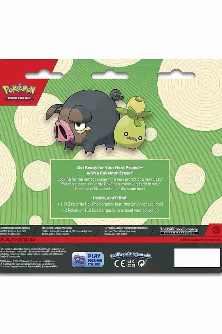 Pocket Monster Pokémon Kort-Back To School Blisterpakke Med Smoliv Viskelaeder