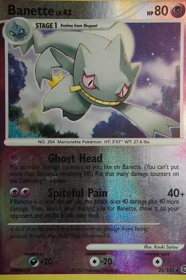 Pocket Monster Pokémon Kort-Banette 23/132 Rare Reverse Holo