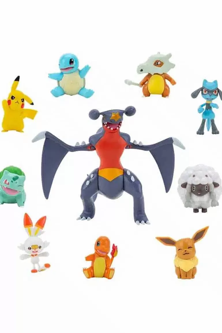 Pocket Monster Pokémon Figurer-Battle Figure Multipakke Med 10 Figurer