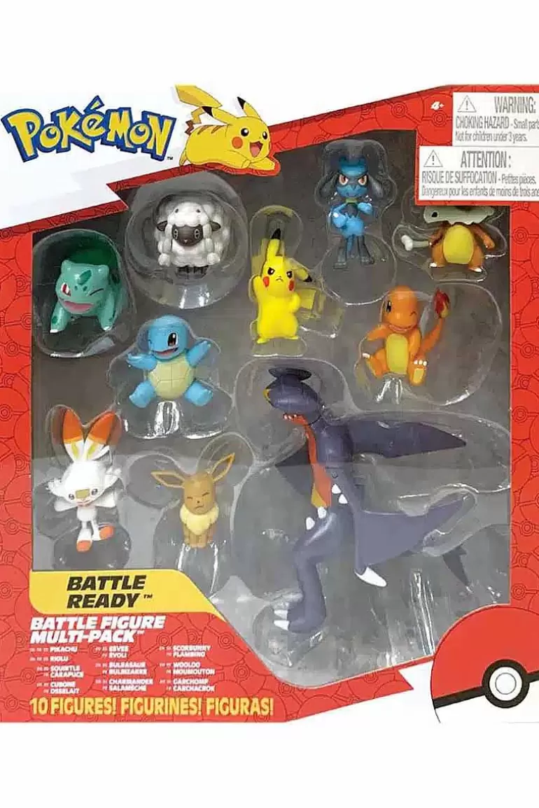 Pocket Monster Pokémon Figurer-Battle Figure Multipakke Med 10 Figurer