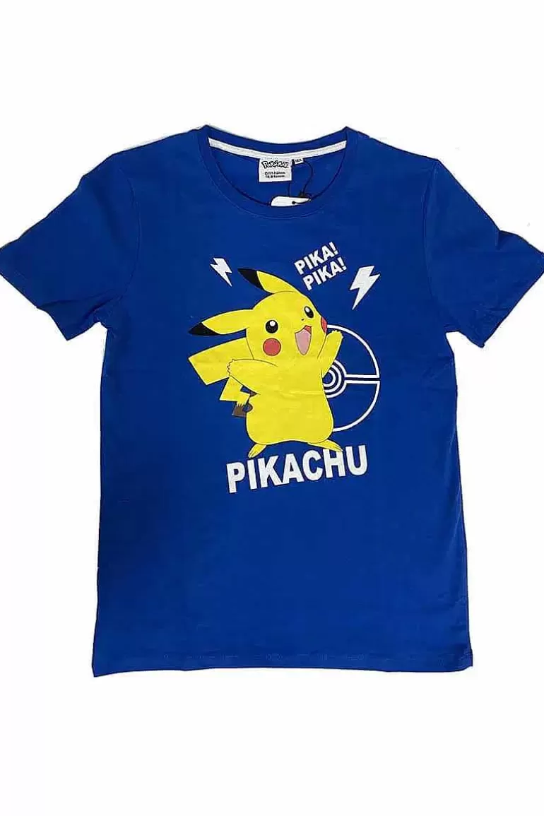 Pocket Monster Pokémon Til Børneværelset-Bla Pikachu T Shirt I Bornestorrelser