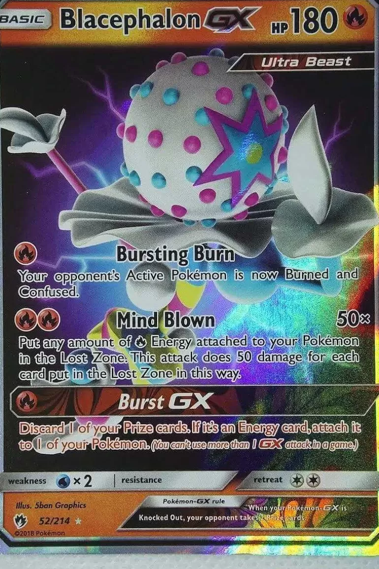 Pocket Monster Pokémon Kort-Blacephalon Gx 52/214