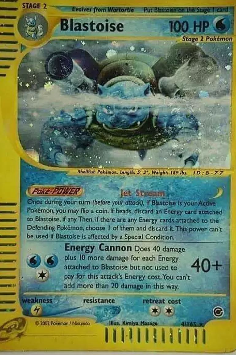 Pocket Monster Pokémon Kort-Blastoise 4/165 Holo Rare