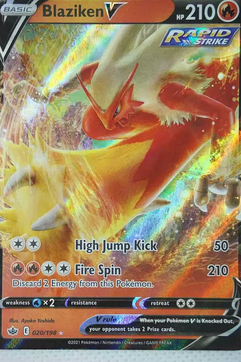 Pocket Monster Pokémon Kort-Blaziken V 20/198