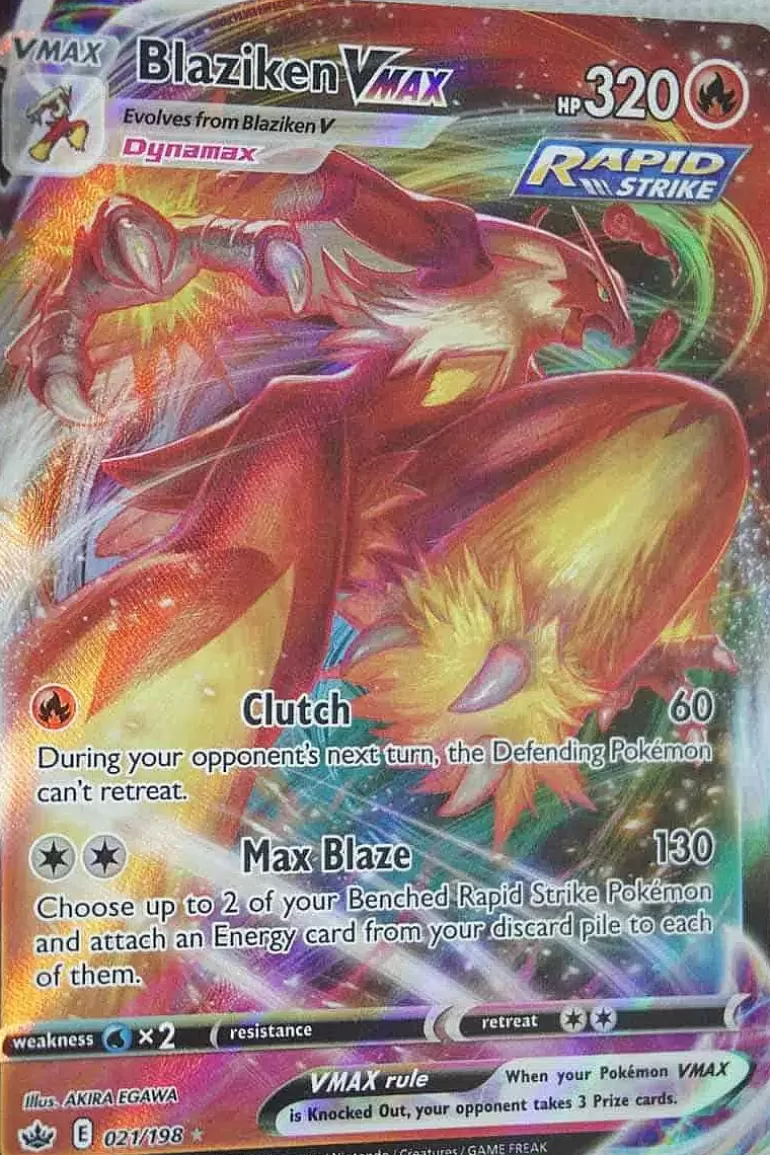 Pocket Monster Pokémon Kort-Blaziken Vmax 021/198