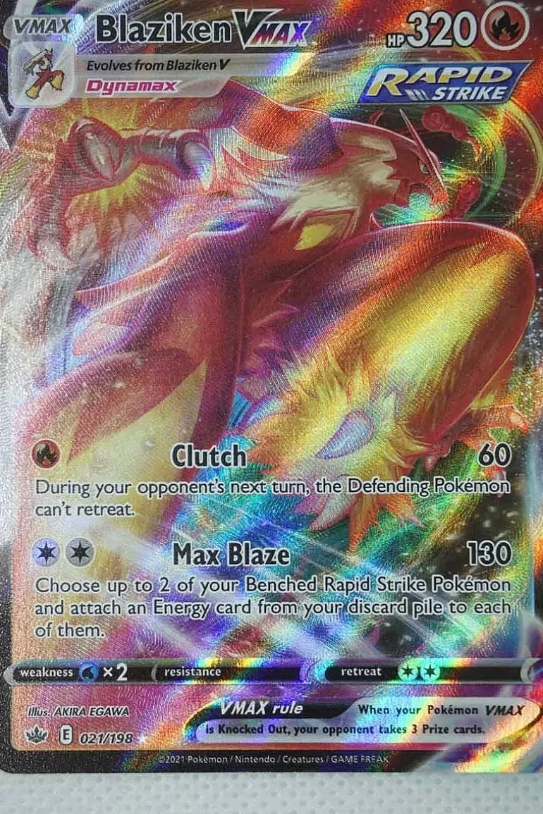 Pocket Monster Pokémon Kort-Blaziken Vmax 021/198