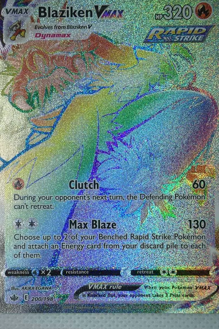 Pocket Monster Pokémon Kort-Blaziken Vmax 200/198 Hyper Rare