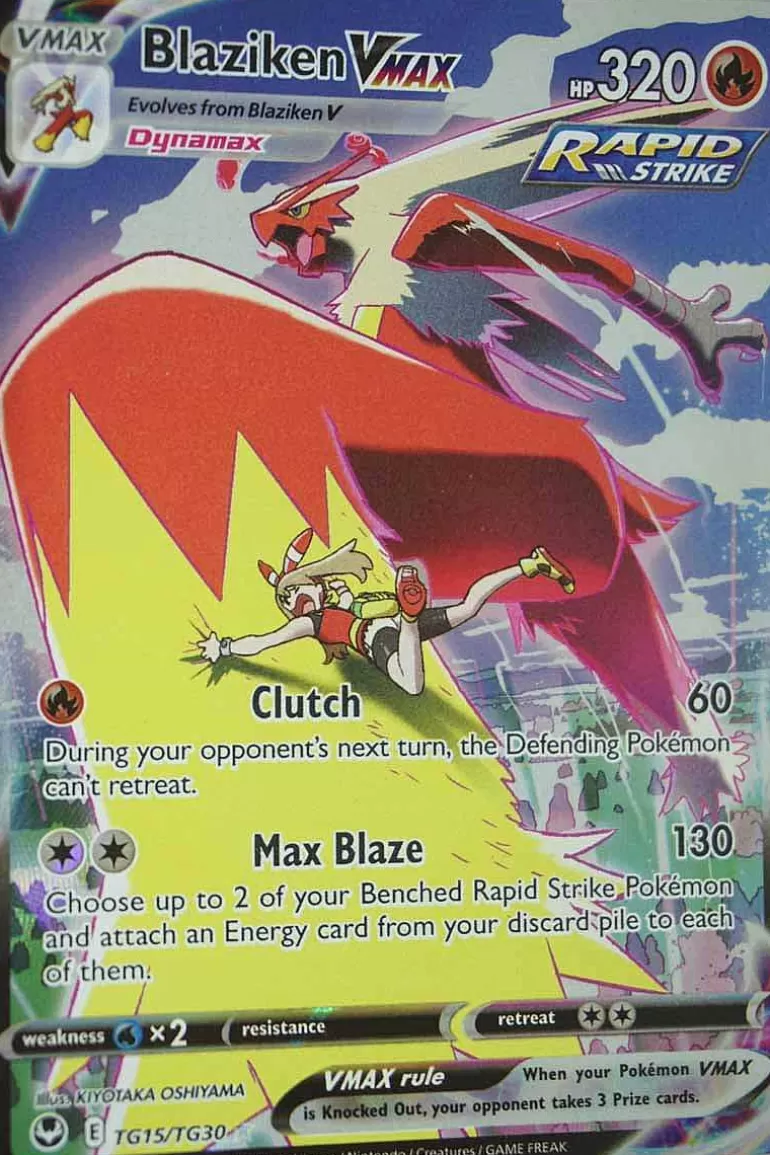 Pocket Monster Pokémon Kort-Blaziken Vmax Tg15/Tg30