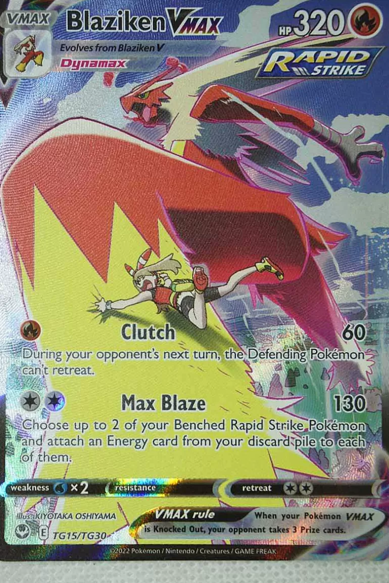 Pocket Monster Pokémon Kort-Blaziken Vmax Tg15/Tg30