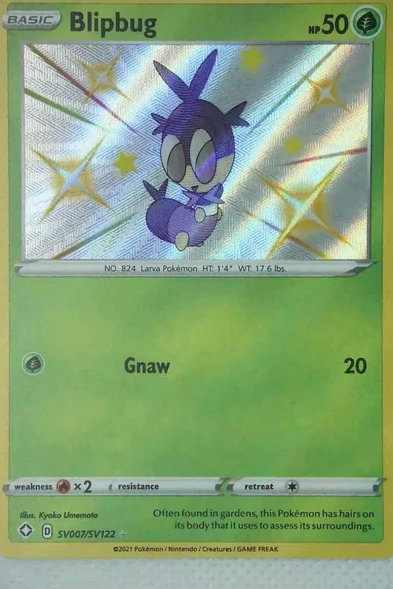 Pocket Monster Pokémon Kort-Blipbug Sv7/Sv122 Shiny Rare