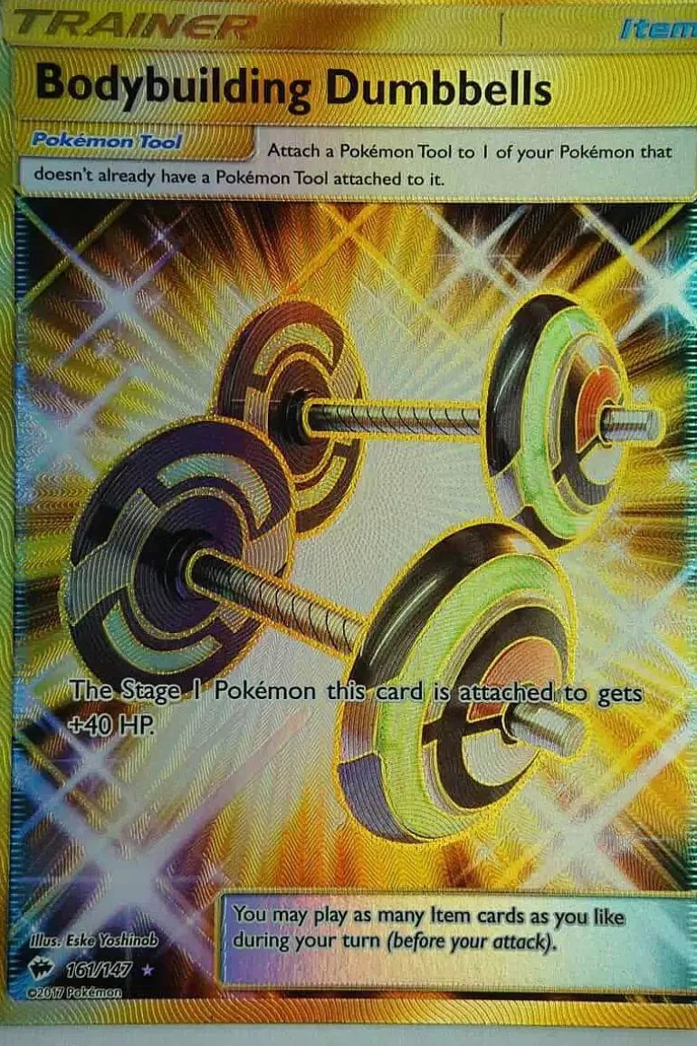 Pocket Monster Pokémon Kort-Bodybuilding Dumbbells 161/147 Secret Rare