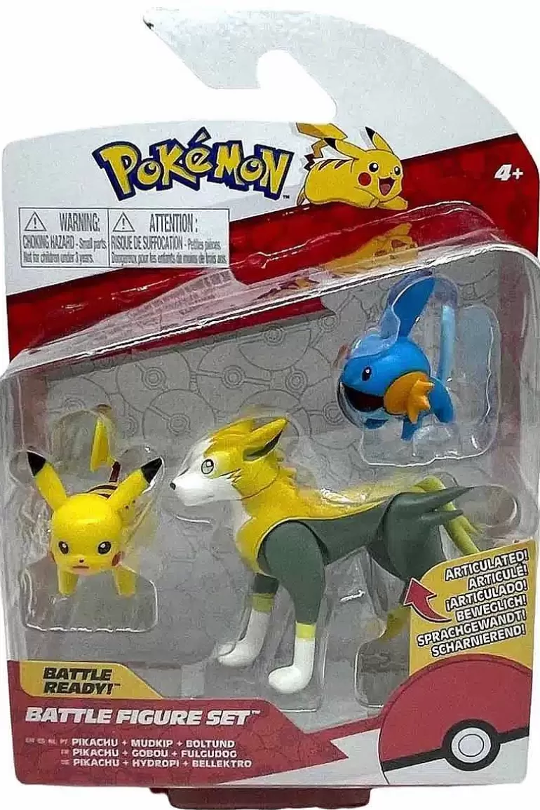 Pocket Monster Pokémon Figurer-Boltund Pikachu Og Mudkip Figurer