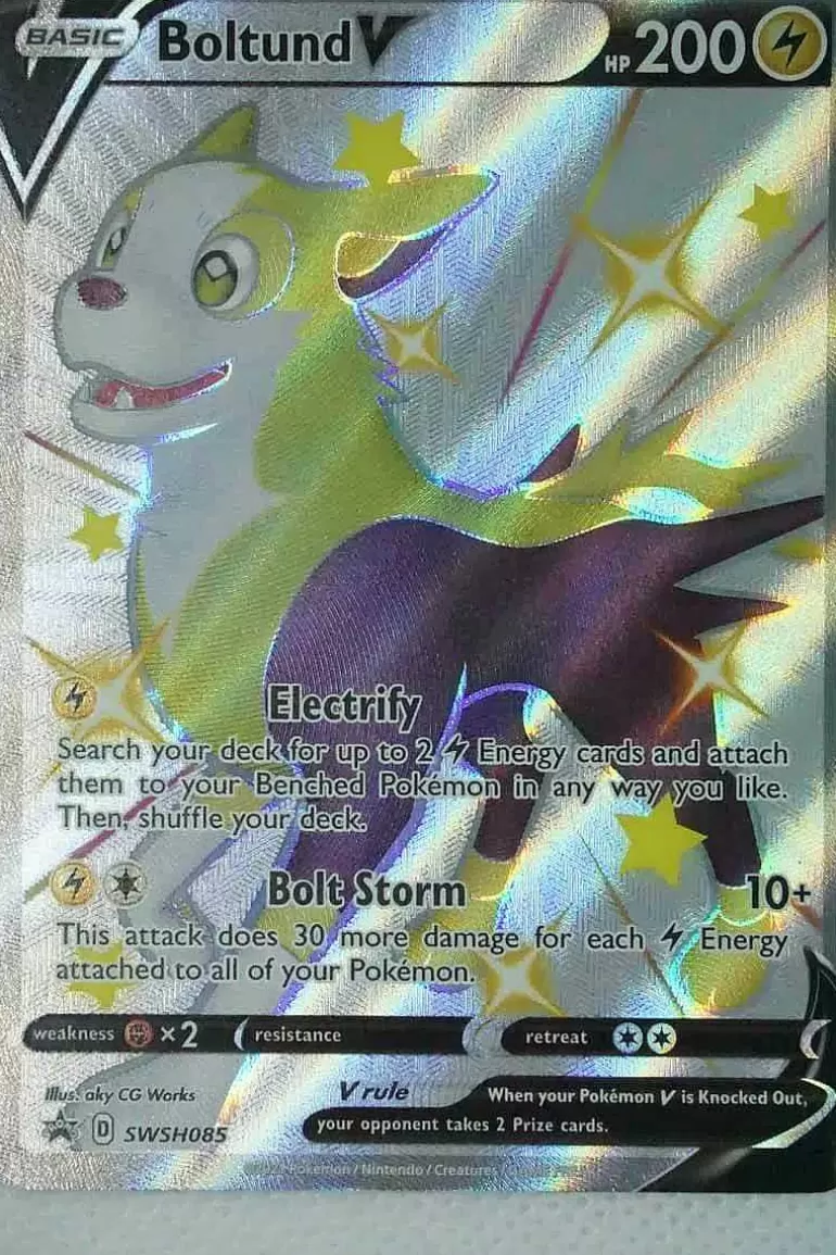Pocket Monster Pokémon Kort-Boltund V Swsh085 Shiny Promo