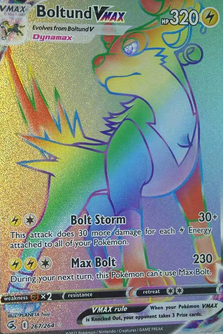 Pocket Monster Pokémon Kort-Boltund Vmax 267/264 Hyper Rare