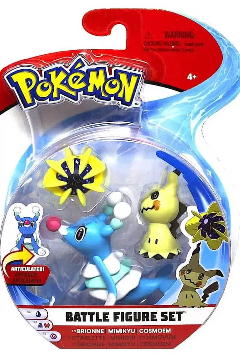 Pocket Monster Pokémon Figurer-Brionne, Mimikyu & Cosmoem Figurer