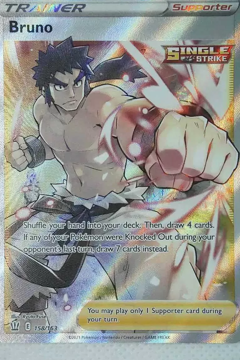 Pocket Monster Pokémon Kort-Bruno 158/163 Full Art